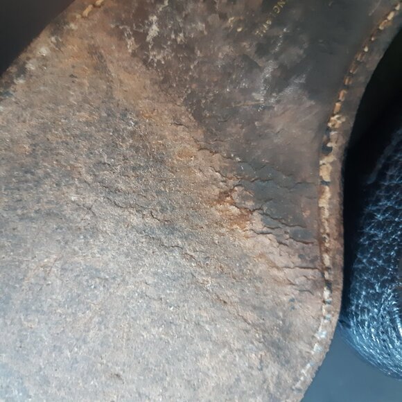 Rare Crockett & Jones Athlone SZ 9.5 Water Bison Vintage Black Men's Derby Shoes - Picture 16 of 16